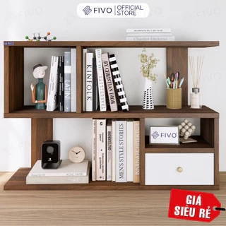 Kệ Sách Gỗ Để Bàn Hiện Đại FIVO FB20 Dày Dặn, Bền Chắc, Decor Linh Hoạt, Dễ Dàng Lắp Ráp