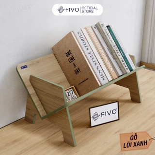 Kệ Sách Gỗ Để Bàn Làm Việc FB29 FIVO, Lắp Ráp Dễ Dàng Không Cần Phụ Kiện, Thiết Kế Hình Chữ V Tiết Kiệm Không Gian