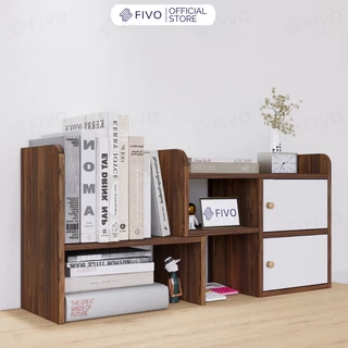 Kệ Sách Gỗ Mini Để Bàn Đa Năng FIVO FB23 Điều Chỉnh Linh Hoạt, Lắp Ghép Tiện Lợi, Trang Trí Góc Làm Việc Và Học Tập