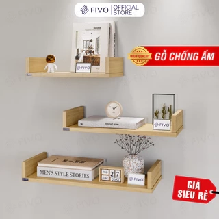 Kệ Sách Gỗ Treo Tường Chữ U FIVO FB43 Gỗ Dày Chống Ẩm, Sản Phẩm Vừa Treo Tường Vừa Có Thể Để Bàn, Phù Hợp Mọi Không Gian