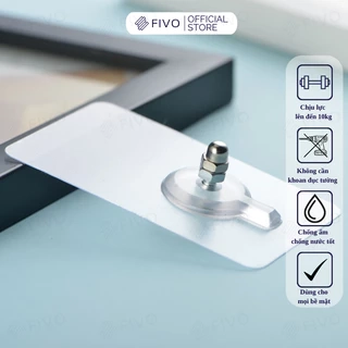 Miếng Dán Tường Chữ Nhật Móc Đinh Không Cần Khoan Đục, Siêu Chắc, Chịu Lực Lên Đến 10kg, Chống nước Chống Ẩm
