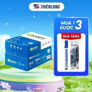 Combo 5 ream giấy in A4, giấy photo 70gsm Thiên Long IK Copy 500 tờ - Thùng giấy A4 500 tờ cứng không gợn sóng