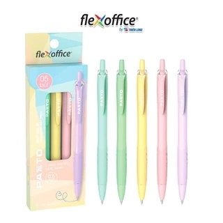 Hộp 5 cây Bút Gel Thiên Long FO-GELB039/VN ngòi 0.6mm - Bút gel 5 tone màu pastel mực xanh bút dạng mực dầu viết trơn êm