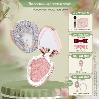 Phấn má hồng FLOWER KNOWS Strawberry Rococo 5g họa tiết dập nổi
