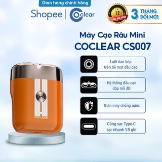 Máy cạo râu mini coclear CS007 thiết kế động cơ tốc độ cao, cạo khô và nước, pin sử dụng đến 2 tháng, bảo hành một năm