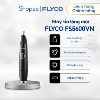 Máy Làm Sạch Lông Mũi Flyco FS5600VN Thân Máy Kháng Nước Sạc Nhanh 1 Giờ - Hàng Chính Hãng