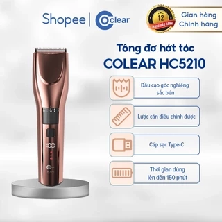 Tông đơ cắt tóc điện COCLEAR HC5210, cổng Type-C, lưỡi dao góc nhọn tự mài, 20 mức điều chỉnh. Bảo hành một năm