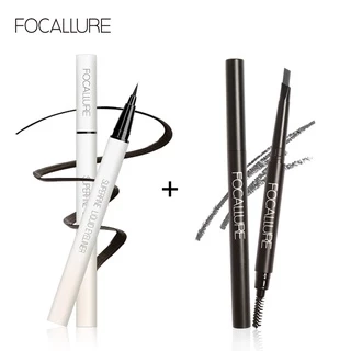 Set kẻ mắt + kẻ viền chân mày FOCALLURE siêu mịn lâu trôi