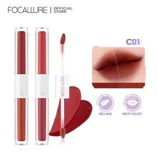 Son môi dạng lỏng FOCALLURE 2.4g 2 trong 1 siêu nhẹ chống nứt nẻ