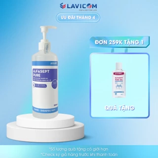 Dung Dịch Rửa Tay Khô ALFASEPT Pure Gel Phù Hợp Với Da Nhạy Cảm, Giúp Diệt Khuẩn, Tăng Cường Dưỡng Ẩm Lọ 500ml