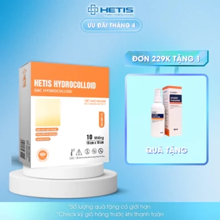 Miếng Dán Mụn, Vết Thương ALFASEPT HETIS HYDROCOLLOID Giúp Thấm hút Dịch, Loại Bỏ Những Mô Chết, Ngăn Ngừa Sẹo