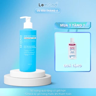 Sữa Tắm Sạch Mụn Lưng Giảm Thâm Mụn ALFASEPT Lemond Acne Body Wash 250ml Chiết Xuất Khổ Qua Ngừa Mụn, Dưỡng Ẩm Da