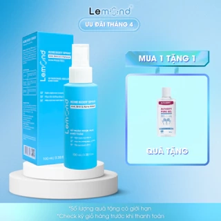 Xịt Mụn Lưng, Body LEMOND BHA 2% Giảm Mụn, Nang Lông, Dày Sừng, Mờ Thâm 100ML