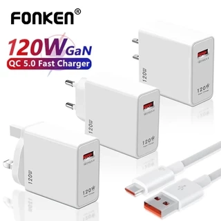 Củ Sạc Nhanh Chuẩn eu es uk qc 5.0 120w Cho Điện Thoại xiaomi fonken
