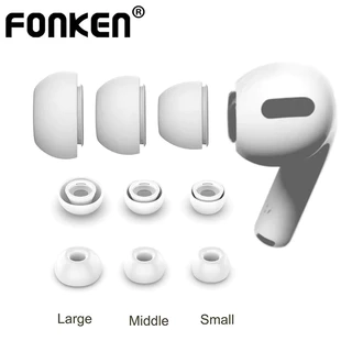 Fonken 1 Cặp Tai Nghe Silicon Mềm Vỏ Tai Nghe Nút Tai Cho AP Air-pod Pro 1 / 2
