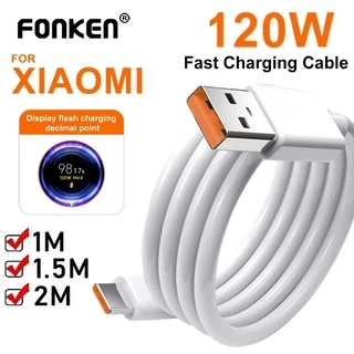 Fonken 120W Turbo Cáp Sạc USB Loại C Dây Dữ Liệu Cho Xiaomi Mi 13 12 Pro Redmi Note 11 12 Realme POCO