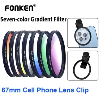 Fonken Universal 67mm Điện Thoại Camera Lọc Ống Kính Kẹp CPL Phân Cực Cho Tất Cả Điện Thoại Thông Minh Bộ Lọc Ống Kính Máy Ảnh