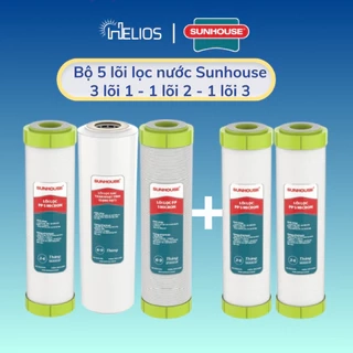 Bộ 5 lõi lọc thô Sunhouse chính hãng ( 3 lõi 1, 1 lõi 2, 1 lõi 3) dùng cho máy lọc nước RO Sunhouse