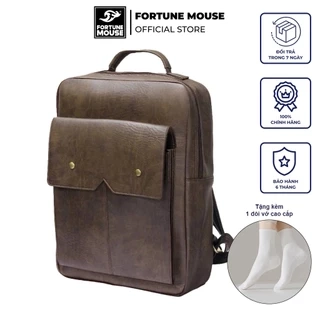 Balo laptop da PU cao cấp chống nước Fortune Mouse A30