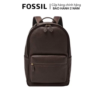 Balo nam Fossil BUCKNER, da thật, màu nâu đậm, đựng laptop, MBG9631203