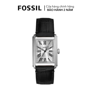 Đồng hồ nam Fossil CARRAWAY FS6078 mặt xám 30mm, dây da đen