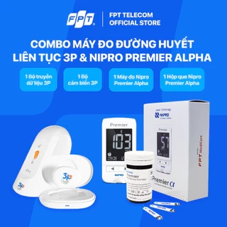 Combo Máy đo đường huyết liên tục 3P + Combo Máy đo đường huyết Nipro Premier Alpha + 01 hộp que NIPRO Premier
