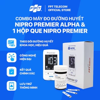 Combo Máy đo đường huyết Nipro Premier Alpha (mg/dL và mmol) + 01 hộp que NIPRO Premier (25T)