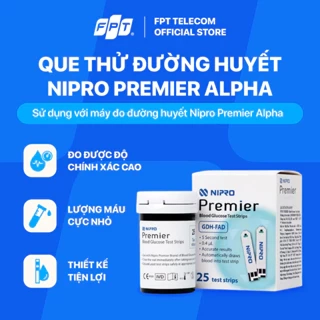 Que thử đường huyết Nipro Premier Alpha - Dành cho máy đo đường huyết Nipro Premier Alpha HSD 10.2025