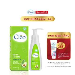 Kem Tẩy Lông Cho Mọi Loại Da Cléo Avocado Lotion Hair Removal All Skin Type 90ML