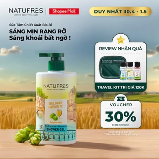 Sữa tắm NATUFRÈS Belgian Favorite Chiết Xuất Từ Bia Bỉ - Sáng da, cấp ẩm, trẻ trung rạng rỡ 250ml,450ml