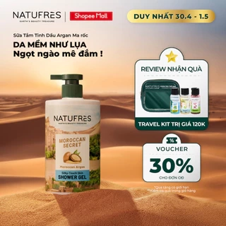 Sữa tắm NATUFRÈS Moroccan Secret Tinh dầu Argan - Dưỡng ẩm cho làn da nhung lụa, mịn màng 250ml,450ml