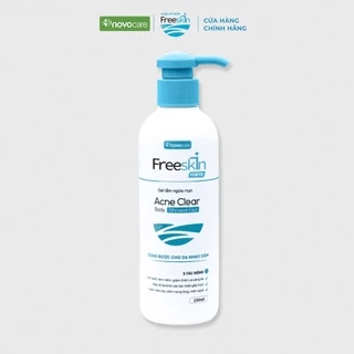 Gel tắm ngừa mụn Novocare -Freeskin ngăn ngừa viêm nang lông loại bỏ yếu tố gây ra mụn viêm 250ml