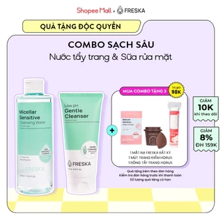 Bộ đôi Nước Tẩy Trang Freska  Micellar 400ML + Nước Hoa Hồng Freska HA5 Essence 210ml