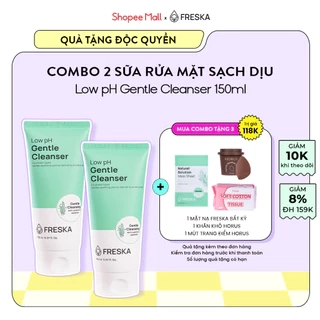 Bộ đôi Sữa rửa mặt Freska Low pH 150ml và Nước hoa hồng HA 5 Essence 210ml