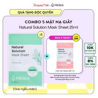 Combo 5 Mặt nạ giấy Freska Natural Solution Mask Sheet 25m/m (giao ngẫu nhiên)