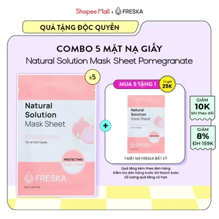 Combo 5 Miếng Mặt Nạ Giấy Freska Mặt nạ giấy Natural Solution Mask Sheet