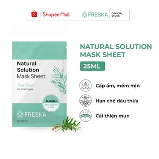 Mặt nạ giấy tràm trà Freska Natural Solution Mask Sheet – Tea Tree 25ml