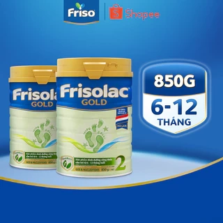 Combo 2 lon Sữa Bột Frisolac Gold 2 850g/lon