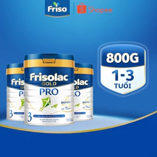Combo 3 Lon Sữa Bột Frisolac Gold Pro 3 800G (Cho trẻ từ 1-3 tuổi)