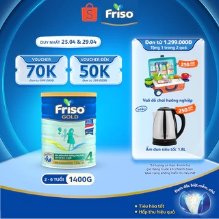 Sữa Bột Friso Gold 4 1400g (Dành Cho Trẻ Từ 2 - 6 Tuổi)