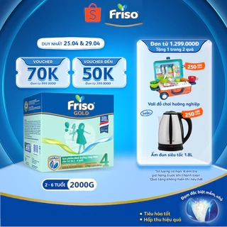 Sữa Bột Friso Gold 4 Hộp Giấy 2kg