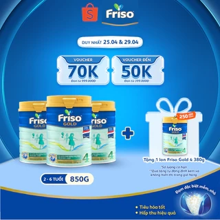 Combo 3 Lon Sữa Bột Friso Gold 4 850g/lon