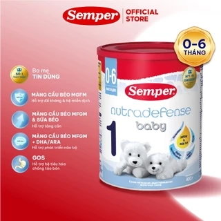 Sữa bột giúp bé tăng cân,dễ tiêu hóa, tăng đề kháng, phát triển trí não và chiều cao Semper Nutradefense Baby 2 400g