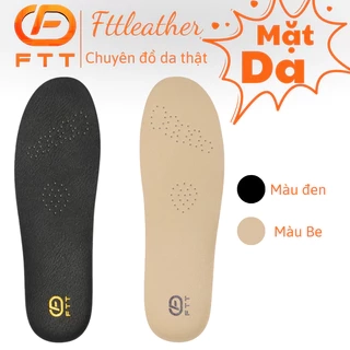 Lót giày nam cao cấp FTT Leather mặt da, lót dưới cao su silicon êm chân, chống sốc LG01