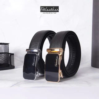 Thắt lưng nam dây da bò thật Fttleather mặt trượt thông minh dây lưng cao cấp