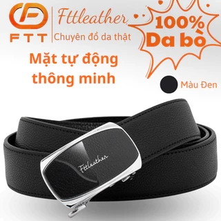 Thắt lưng nam FTTLeather cao cấp dây da bò vân hạt thật mã DF220401