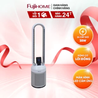 Quạt không cánh FUJIHOME BF307DC tích hợp lọc không khí bằng ion, màng lọc Ion bạc - Bảo hành 24 tháng