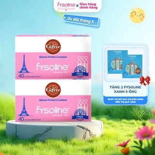 Combo 2 Nước muối sinh lý Fysoline nhập khẩu Pháp vệ sinh mắt, mũi, miệng cho bé (Hộp hồng 40 ống x5ml)