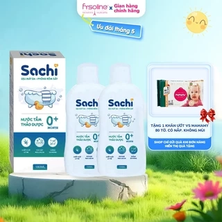 Combo 2 Nước Tắm Thảo Dược An Toàn Cho Bé SACHI - Chai 180ml