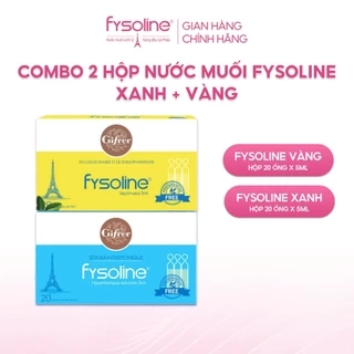 Combo Fysoline Vàng 20 Ống + Xanh 20 Ống Hỗ Trợ Giảm Viêm Mũi, Sổ Mũi Cho Bé